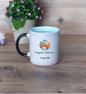 Voleybol Antrenörü Kupa Bardak Sihirli Fotoğraflı