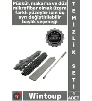 #Temizlik Mikrofiber Pratik Ev Ofis Temizleyici Teleskopik Uzayan Sap Esnek 3 Başlıklı Toz Alma Seti