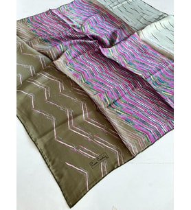 Pierre Cardin Sura İpek Eşarp 44957 Yeşil Karışık Desen