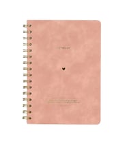 VICTORIA'S JOURNALS 1616 VEGAN DERİ ESNEK KAPAK SPİRALLİ A5 100gr.128 SYF. ÇİZGİLİ DEFTER PUDRA PEMB