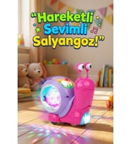 Hareketli Işıklı Müzikli Salyangoz Oyuncak - Bebek Emekleme Yardımcısı Eğitici Yürüyen Salyangoz