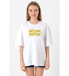 Dragon Ball Z Anime Namek Wars Beyaz Kadın Oversize Tshirt