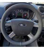 DİKİŞLİ DİREKSİYON KILIFI FÜME RENK DERİ SİYAH DİKİŞLİ F ORD CONNECT İÇİN