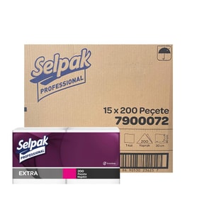 Selpak Professional Extra Peçete 30x30 cm 15 Paket x 200 Yaprak (7900072)