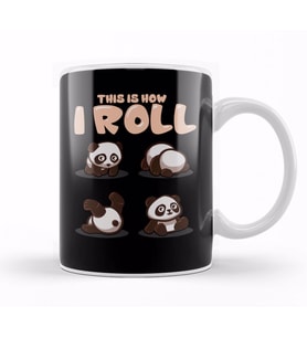This Is How I Roll Panda Bear Pun Kupa Bardak Porselen