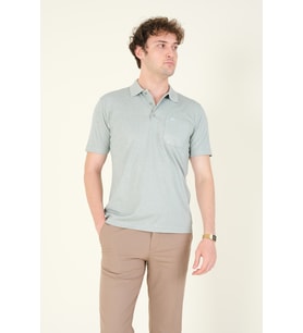 Giyim Dünyası Erkek Polo Yaka Cepli T-Shirt Çağla (Çağla Yeşili)