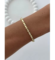 Özel Seri İnce Zirkon Taşlı Altıgen Tasarım Gold Bileklik
