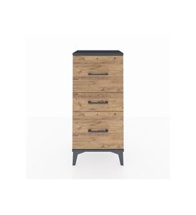 Arges Komodin 3 Çekmeceli 44x30x96 Antrasit-Çam