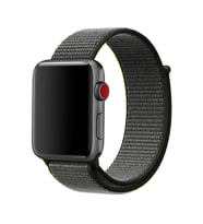 Apple Watch 44mm Uyumlu Kordon Hasır Örgü Cırt Cırtlı Terletmeyen Zore KRD-03 Kumaş Kayış