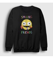 Presmono Unisex Siyah Poster Smiling Friends Sweatshirt 533801tt