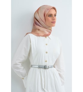 Armine Saf İpek Sura Eşarp-2026 İlkbahar-Yaz- 951900D (Pudra)