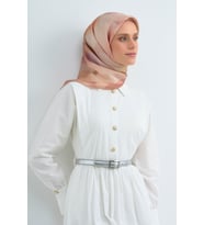 Armine Saf İpek Sura Eşarp-2026 İlkbahar-Yaz- 951900D (Pudra)
