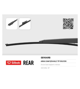 SİLECEK SÜPÜRGESİ ARKA MUZ TİPİ 405mm DOBLO II TEK KAPI 02/10> SPRINTER - CRAFTER 04/06>