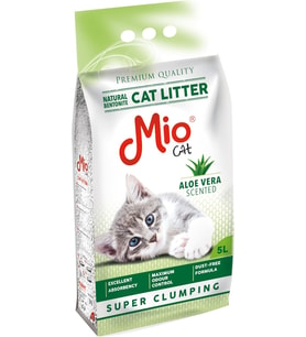 Kedi Kumu, 5 lt. Aloe Vera Kokulu Bentonit, İnce