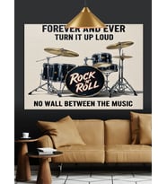 Rock Müzik Davul Seti Dekoratif Kanvas - Mdf Ahşap Tablo