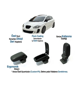 SEAT LEON 1P ARACA ÖZEL KOL DAYAMA VİDASIZ KOLÇAK  2005 2006 2007 2008 2009 2010