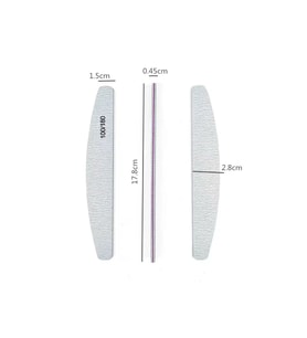 Kalıcı oje ve manikür için 5'li kağıt törpü seti, 100/180 grit