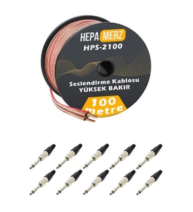 Hepa Merz Connection Paket-9 Hoparlör Kablosu Jak Konnektör Paketi