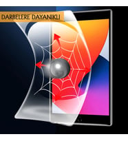 Apple iPad Pro 12.9 2021 (5.Nesil) Uyumlu Tablet Nano Ekran Koruyucu Kristal Netliğinde %100 Ultra Görüntü Kalitesi Esnek Temperli Kırılmaz Nano Screen Protector (Şeffaf)