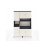 Hyperion Dolap 9 Raflı 6 Kapaklı 132x44x195 Antrasit-Aytaşı/Antrasit