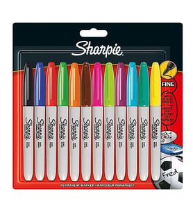 Sharpie Permanent Marker Kalem Fine Uç 12 Renk Set 