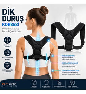 Dik Duruş Korsesi Postür Düzeltici Sırt Ve Omuz Destekleyici Skolyoz Ayarlanabilir Kifoz Korse