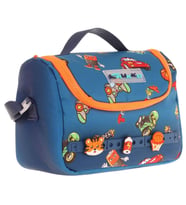 Kaukko Kids Isı Yalıtımlı, Silikon Aksesuarlı Beslenme Çantası - Lacivert Turuncu - Erkek Çocuk - L7259 (Çok Renkli)