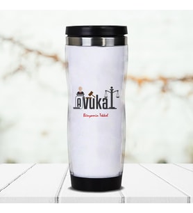 Avukatlara Hediye Kişiye Özel Termos Bardak