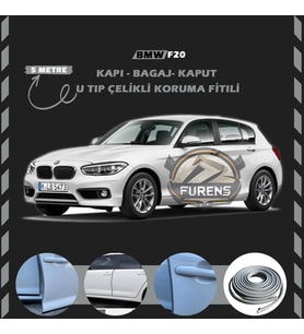 Bmw F20 Oto Araç Kapı Koruma Fitili 5metre Parlak Gri Renk