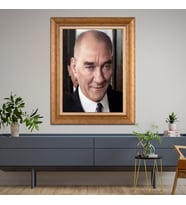 Altın Varaklı Paspartulu Çerçeveli Tablo hb398
