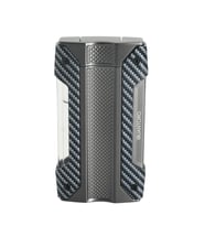 Quantoro Tek Torch Pürmüz Siyah-Karbon Gunmetal Metal Puro Çakmağı
