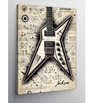 Kanvas Tablo Elektro Gitar Çizimi