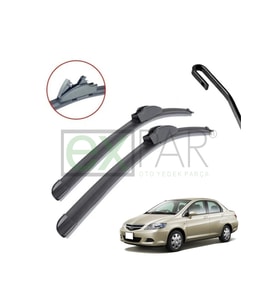 HONDA CİTY ÖN CAM SİLECEK SÜPÜRGESİ TAKIMI 2004 - 2007 CİTY ÖN SİLECEK SAĞ SOL