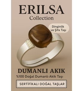 Sertifikalı Doğal Dumanlı Akik Taşı Yüzük – Ayarlanabilir Kalın Tımbıl Kasa (Çok Renkli)
