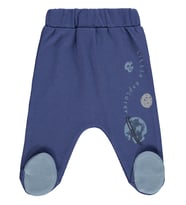 Civil Baby Gezegenler Baskılı 1-9 Ay Tek Alt Bebe - Mavi