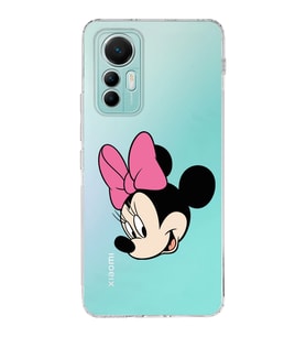 Xiaomi Mi 12 Lite Uyumlu Kapak Minnie Mouse Tasarımlı Şeffaf  Silikon Kılıf