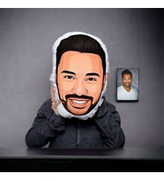 Karikatür Kafa Yüz Fotoğraflı Yastık