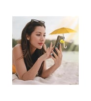 Güneş Koruyucu Telefon Şemsiyesi, Vantuzlu, Sarı, UV ve UV Koruma