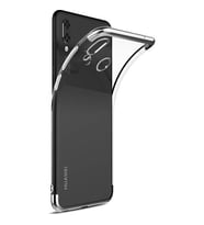 Sepetegelsin Huawei P Smart 2019 Renkli köşeli Şeffaf Arka Kapak Lazer Kılıf Gümüş (Altın / Dore)