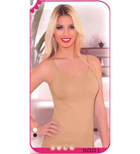Ten İnce Askılı Kadın Atlet Esnek Günlük İç Giyim S-XL 5001