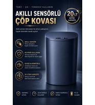 SENSÖRLÜ ÇÖP KOVASI 20L Otomatik Kapak Temassız