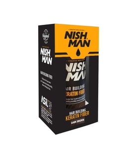 NISHMAN Seyrek Saç Kapatıcı Dolgunlaştırıcı Keratin Fiber Topik / KOYU KAHVE Renk 20 GR