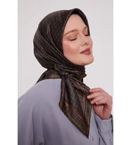 Levidor Kristal Eşarp - 06128 (Yeşil-Grı)