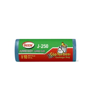 J-250 Jumbo Boy Çöp Torbası 80 x 110 cm 10 Lu Rulo x 1 Paket = 10 Adet (Mavi)