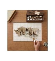 Torbalardan Dökülen Paralar - Dolar Tasarımı 240 parça Ahşap Puzzle Ahşap Kutuda MP02458