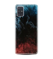 Samsung a71 A72 A73 A7 A9 2018 C7 C9 Kılıf Desenli Silikon Red Blue Black Abstact 1386