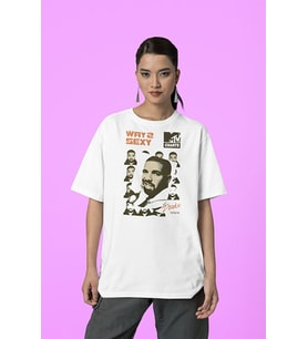Way 2 Sexy Drake Rapper Baskılı Unisex Tişört, Oversize Rap Tişört