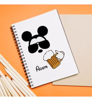 Mickey Mouse Sevgili Çift Tasarımlı Defter Kişiye Özel