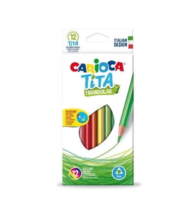CARİOCA 42786 TİTA ÜÇGEN KURU BOYA KALEMİ 12 RENK