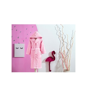 Özdilek Ashley Kapüşonlu Bambu Çocuk Bornozu 5/6 Yaş-Pembe
